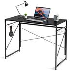 nklapbaar Bureau Klaptafel met 6 Haken en Metalen Frame, Verzenden, Nieuw