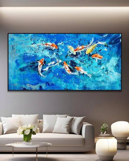 StefanoArt - Koi Pond Harmony XXL, Antiek en Kunst, Kunst | Schilderijen | Modern