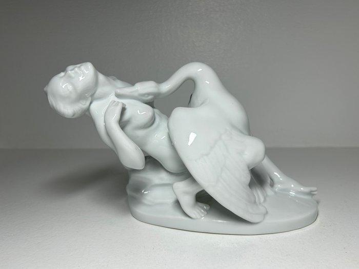 Herend - Beeldje - Leda and The Swan - Porselein, Antiek en Kunst, Antiek | Glas en Kristal