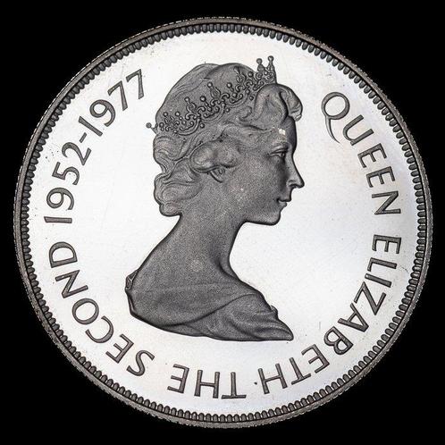 Malvinas. 50 Pence 1977 - 25 aniversario de la llegada al, Postzegels en Munten, Munten | Europa | Niet-Euromunten