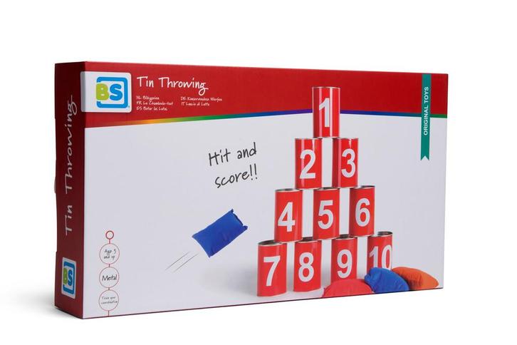 BS Toys Blikgooien Werpspel Rood -  van €21,99 voor €15,39, Hobby en Vrije tijd, Gezelschapsspellen | Overige, Ophalen of Verzenden