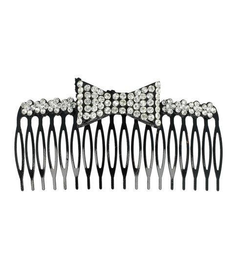 Sierkam Metaal Strik Strass Steentjes 9cm Zwart Zilver, Sieraden, Tassen en Uiterlijk, Uiterlijk | Haarverzorging, Verzenden