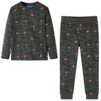 vidaXL Kinderpyjama met lange mouwen 128 kakikleurig, Kinderen en Baby's, Kinderkleding | Overige, Verzenden, Nieuw