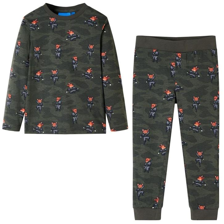 vidaXL Kinderpyjama met lange mouwen 128 kakikleurig, Kinderen en Baby's, Kinderkleding | Overige, Nieuw, Verzenden