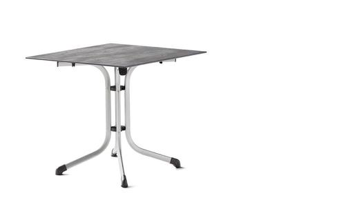 Sieger Boulevard klaptafels staal/polytec Ø85 cm tot 140 cm, Tuin en Terras, Tuintafels, Ophalen of Verzenden