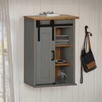 vidaXL Hangkast HALDEN met schuifdeur 49x22,5x70 cm, Huis en Inrichting, Keuken | Keukenelementen, Verzenden, Nieuw, Grijs