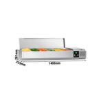 GGM Gastro | Opzetkoelvitrine PREMIUM - 1400x335mm - 6x GN |, Verzenden