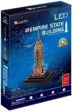 3D Puzzel - Empire State Building LED (38 stukjes) |, Nieuw, Verzenden
