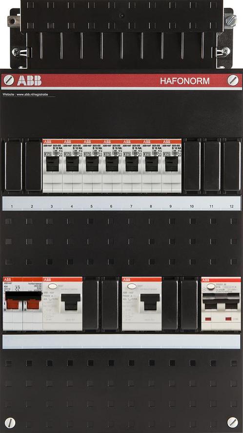 ABB Hafonorm PV-Groepenkast | HS 40A - 7 groepen - 2 x ALS, Doe-het-zelf en Verbouw, Elektra en Kabels, Nieuw, Ophalen of Verzenden