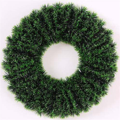 Dennenkrans kunst 37cm. tinsel wreath green/black krans, Huis en Inrichting, Woonaccessoires | Kunstplanten en Kunstbloemen, Nieuw