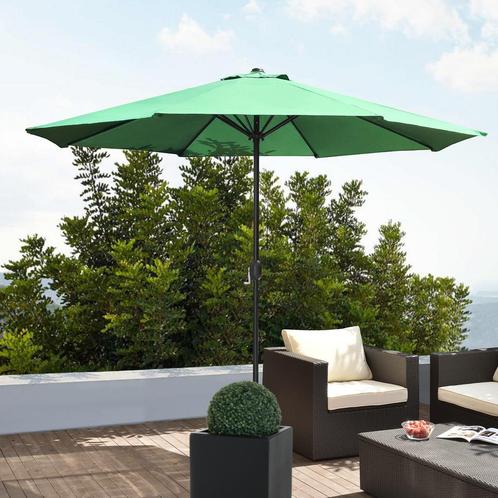 Parasol Budapest tuinparasol met zwengel Ø300 cm groen casa., Tuin en Terras, Zonneschermen, Nieuw, Verzenden
