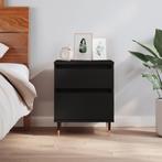 vidaXL Nachtkastje 40x35x50 cm bewerkt hout zwart, Huis en Inrichting, Slaapkamer | Nachtkastjes, Minder dan 45 cm, Verzenden