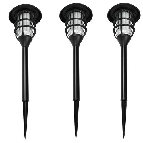 Benson Set van 3 tuinlampen - solar LED - vlameffect - ø..., Tuin en Terras, Buitenverlichting, Nieuw, Ophalen of Verzenden