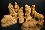 Kerstdecoratie - Hout - GROTE kerstgroep 10 delig