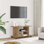 vidaXL Tv-meubel met wieltjes 80x40x45cm bewerkt hout, Verzenden, Nieuw, Overige houtsoorten