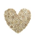Hout mix wanddecoratie hart medium*