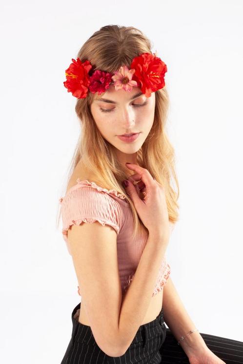 Bloemenkrans Haar Bloemetjes Rood Bloemen Haarband Hawaii Di, Kleding | Dames, Carnavalskleding en Feestkleding, Accessoires, Nieuw