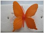 Vlinders van foam Oranje 6 cm Doos 36 stuks, Hobby en Vrije tijd, Knutselen, Ophalen of Verzenden, Nieuw