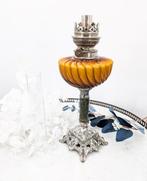 lampe pétrole toupie ambrée - Petroleumlamp - verre