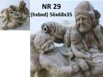 Teak houten tuinbeelden, gezicht houtwerk, carving faces, Tuin en Terras, Tuinbeelden, Ophalen of Verzenden, Nieuw, Hout, Overige typen