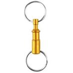 Sleutelring GOUD deelbare sleutelhanger - Aluminium, Ophalen of Verzenden, Nieuw