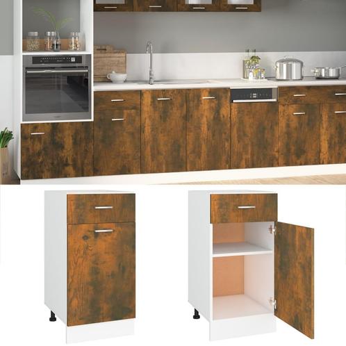 vidaXL Onderkast met lade Lyon 40x46x81,5 cm bewerkt hout, Huis en Inrichting, Keuken | Keukenelementen, Bruin, Nieuw, Verzenden