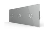 Livolo Touch Dimmer Wisselschakelaar | Grijs | 1+1+1 | Glas, Doe-het-zelf en Verbouw, Elektra en Kabels, Ophalen of Verzenden