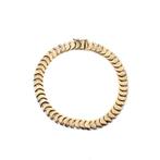 8 Krt. Fantasie schakel armband | 20 cm (halve maan), Sieraden, Tassen en Uiterlijk, Antieke sieraden, Ophalen of Verzenden, Goud