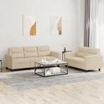 vidaXL 2-delige Loungeset met kussens microvezelstof, Verzenden, Nieuw, Vierpersoons of meer, Stof