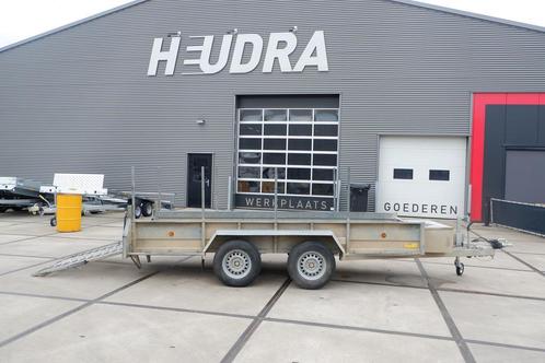 Gebruikte Heudrax machinetransporter 3500kg  400x130cm, Auto diversen, Aanhangers en Bagagewagens, Gebruikt, Ophalen