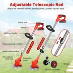 Grastrimmer met accu - Kantenmaaier - Bosmaaier - Rood - YOS, Tuin en Terras, Verzenden, Zo goed als nieuw