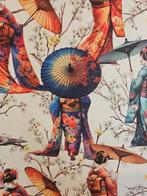 300x280cm! Stof “Geishe e parasole” – Japanse elegantie op