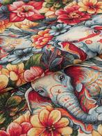 Premium kleurrijk Gobelin Jacquard stof: Elephant Garden -