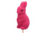 Bijstekers konijn haasje 11cm op stok 30cm flocked pink/ 4, Ophalen of Verzenden, Nieuw