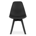 Eetkamerstoelen KITO - set van 4 - zwart - met zwart onde..., Ophalen of Verzenden, Nieuw