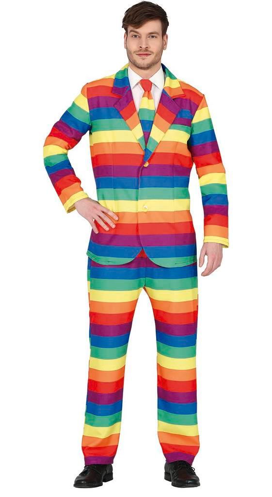 Regenboog Pak, Kleding | Heren, Carnavalskleding en Feestkleding, Nieuw, Verzenden
