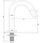 Opbouw Fonteinkraan Brauer Brushed Edition Met Gebogen, Doe-het-zelf en Verbouw, Ophalen of Verzenden, Nieuw