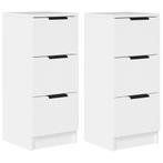 Dressoir Set (2) Wit | OP=OP | Stijlvol & Voordelig, Minder dan 50 cm, Nieuw, Ophalen of Verzenden, Met lade(s)