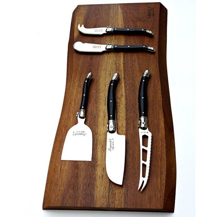 Laguiole - 5x Cheese knives - Wood Serving Board - Acacia, Antiek en Kunst, Antiek | Keukenbenodigdheden