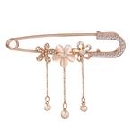 Fako Bijoux® - Sierspeld / Sjaalspeld - Kristal Bloemen DLX, Verzenden, Nieuw