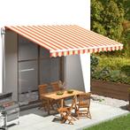 vidaXL Vervangingsdoek voor luifel 4,5x3,5 m geel en oranje, Verzenden, Nieuw