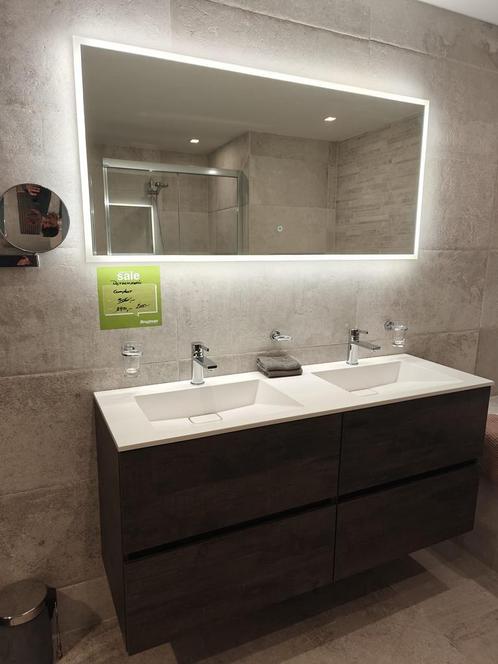 Showmodel Detremmerie badmeubel 140cm greeploos - 0027, Huis en Inrichting, Badkamer | Badkamermeubels, Wastafelkast, Nieuw, 100 tot 150 cm