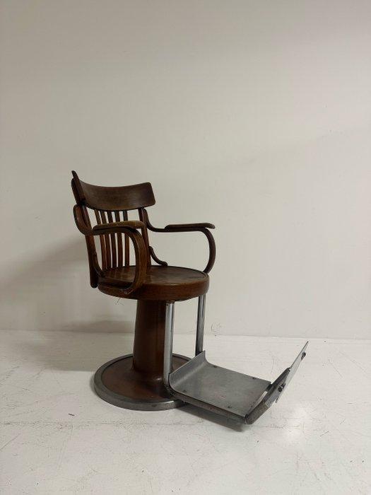 Stoel - Hout, Metaal - Antieke buighout kappersstoel, Antiek en Kunst, Antiek | Wandborden en Tegels