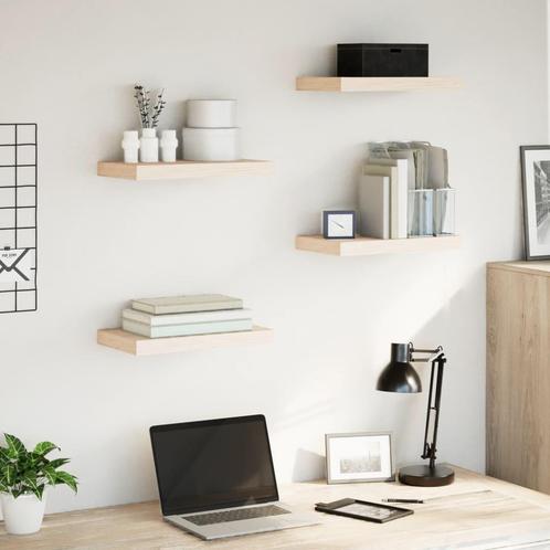 vidaXL Wandschapppen 4 st 40x23,5x4 cm bewerkt hout, Huis en Inrichting, Woonaccessoires | Wandplanken en Boekenplanken, Nieuw
