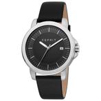 Esprit Heren Horloge ES1G160L0015 analoog met leren armband, Nieuw