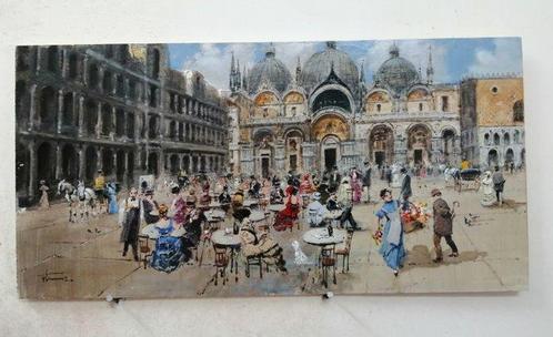 Francesco Tammaro (1939) - In piazza San Marco, Antiek en Kunst, Kunst | Schilderijen | Klassiek