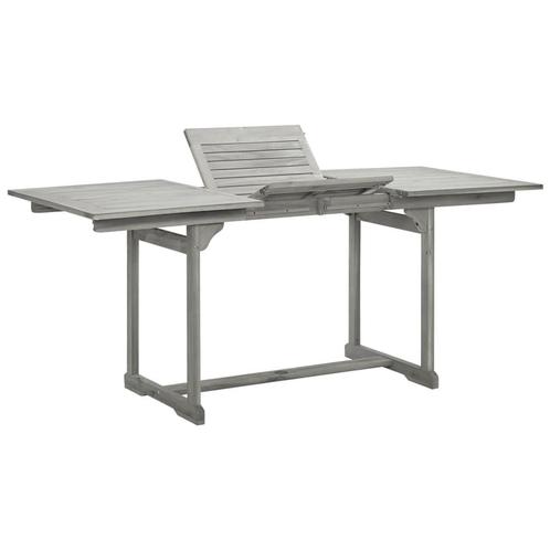 vidaXL Tuintafel (120-170)x80x75 cm massief acaciahout, Tuin en Terras, Tuintafels, Nieuw, Hout, Verzenden