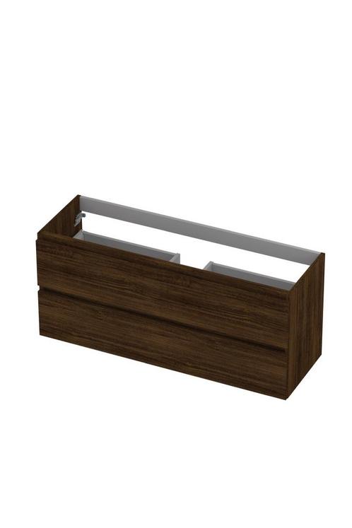Onderkast INK 2 laden greeploos met houten keerlijst 120 cm, Doe-het-zelf en Verbouw, Sanitair, Bad, Nieuw, Ophalen of Verzenden