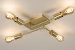 Rietveld Licht - Gouden plafondlamp met, Huis en Inrichting, Lampen | Plafondlampen, Nieuw, Verzenden