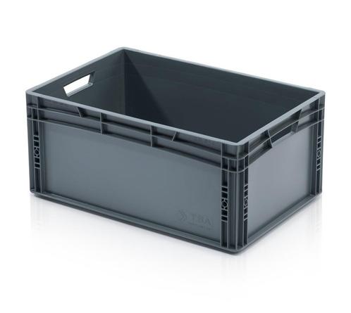 Stapelbak 600x400x280 euronorm donkergrijs, gebruikt -, Doe-het-zelf en Verbouw, Kratten en Dozen, 50 tot 75 cm, Gebruikt, Bak of Kist